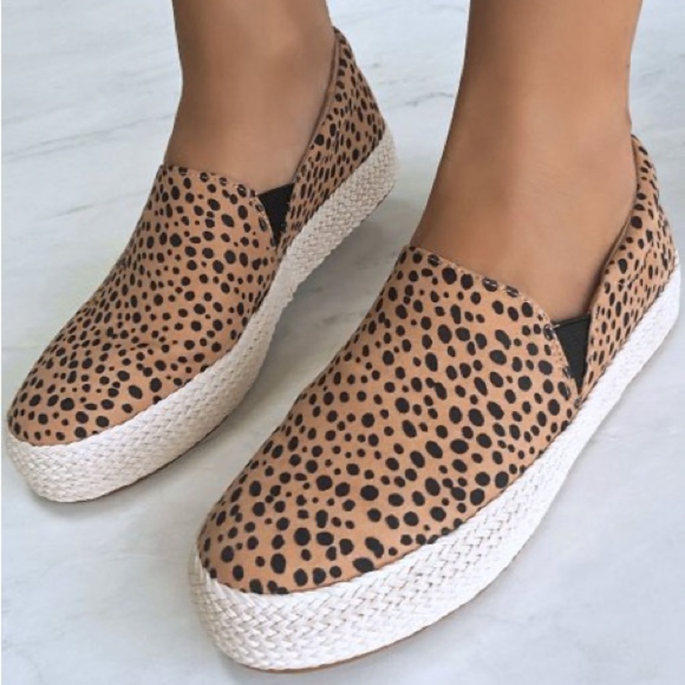NEW Cheetah Print Slip Ons, Madeline Girl Killa, super cute! Size 8